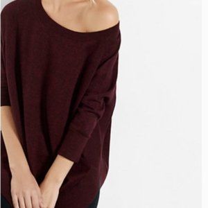 Express Extreme Hem Circle Sweater Dark Purple